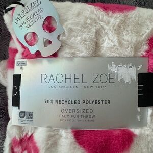 Rachel Rachel Roy Hot Pink Halloween Skull Throw Blanket